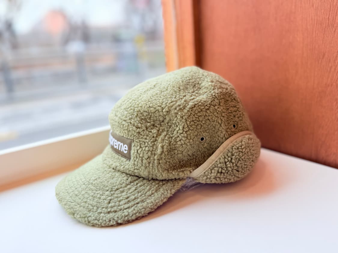 슈프림 딥 파일 이어플랩 캠프캡 올리브컬러 상품이미지2