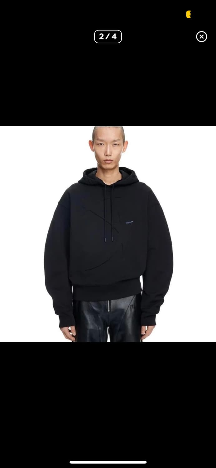 뮈글러 스타 포인트 블랙 후드 상품이미지1