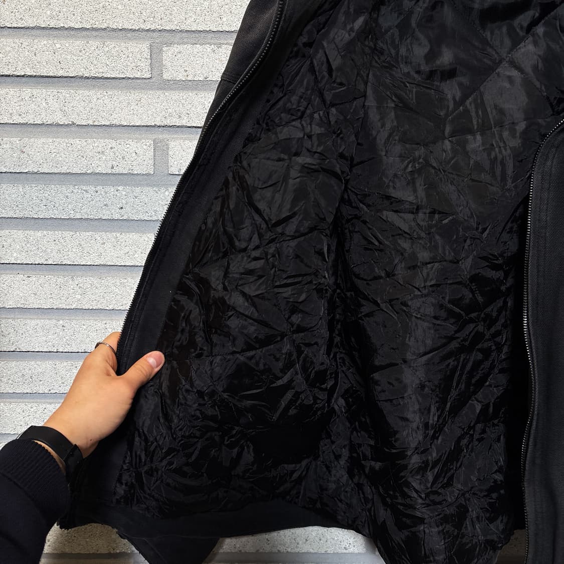 USA VINTAGE 코듀로이 카라 워크자켓 퀼팅안감 디테일 블랙 상품이미지7