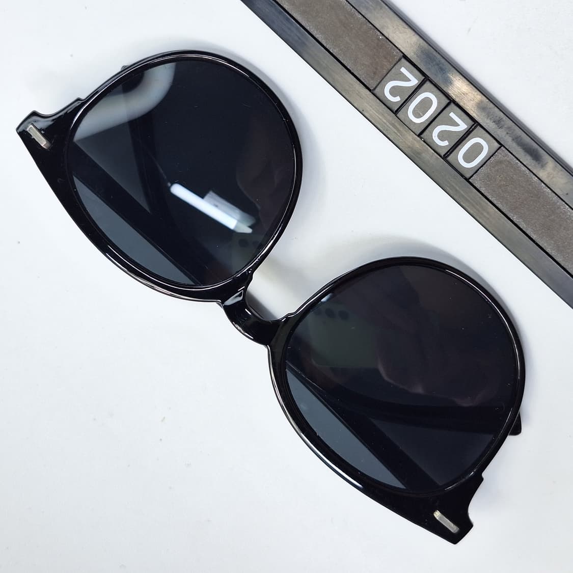 빈티지 선글라스 보스턴 블랙 선글라스 리벳 148mm 클래식 레트로 상품이미지1
