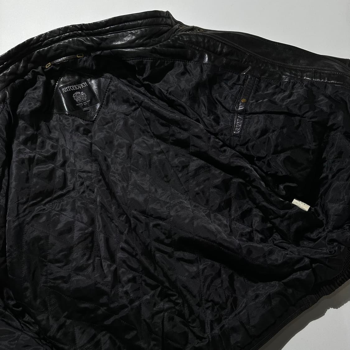진도 안토노비치 램스킨 봄버 자켓 블랙 상품이미지8