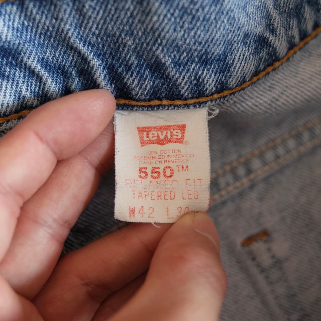 90’s Levi’s 550 orange tab denim pants 상품이미지7