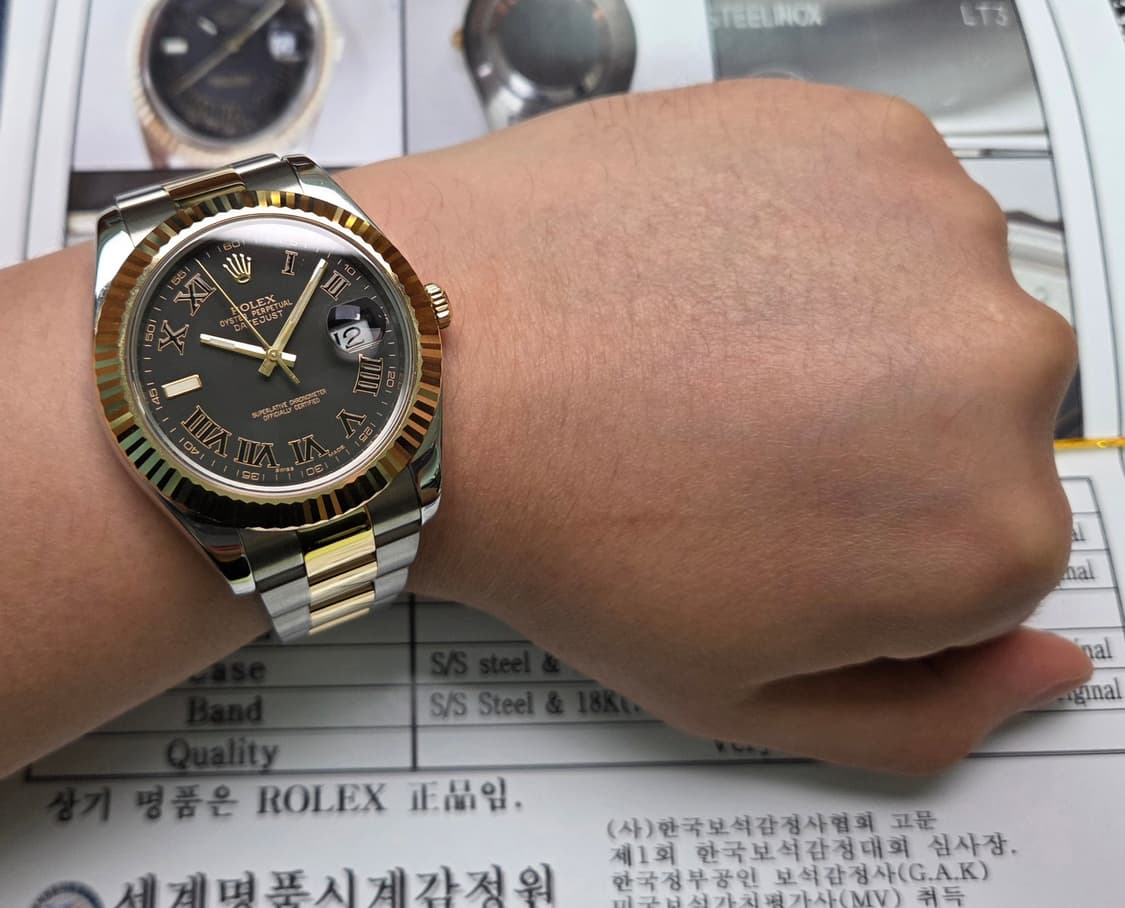 롤렉스 데이저스트41 Ref.116333 18K콤비 블랙 로만판 (감정서 상품이미지9