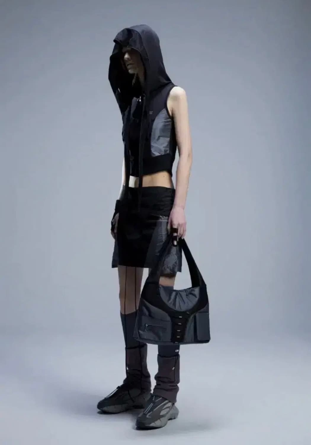 새상품)오호스 싸이메쉬 오버롤 스커트 상품이미지1