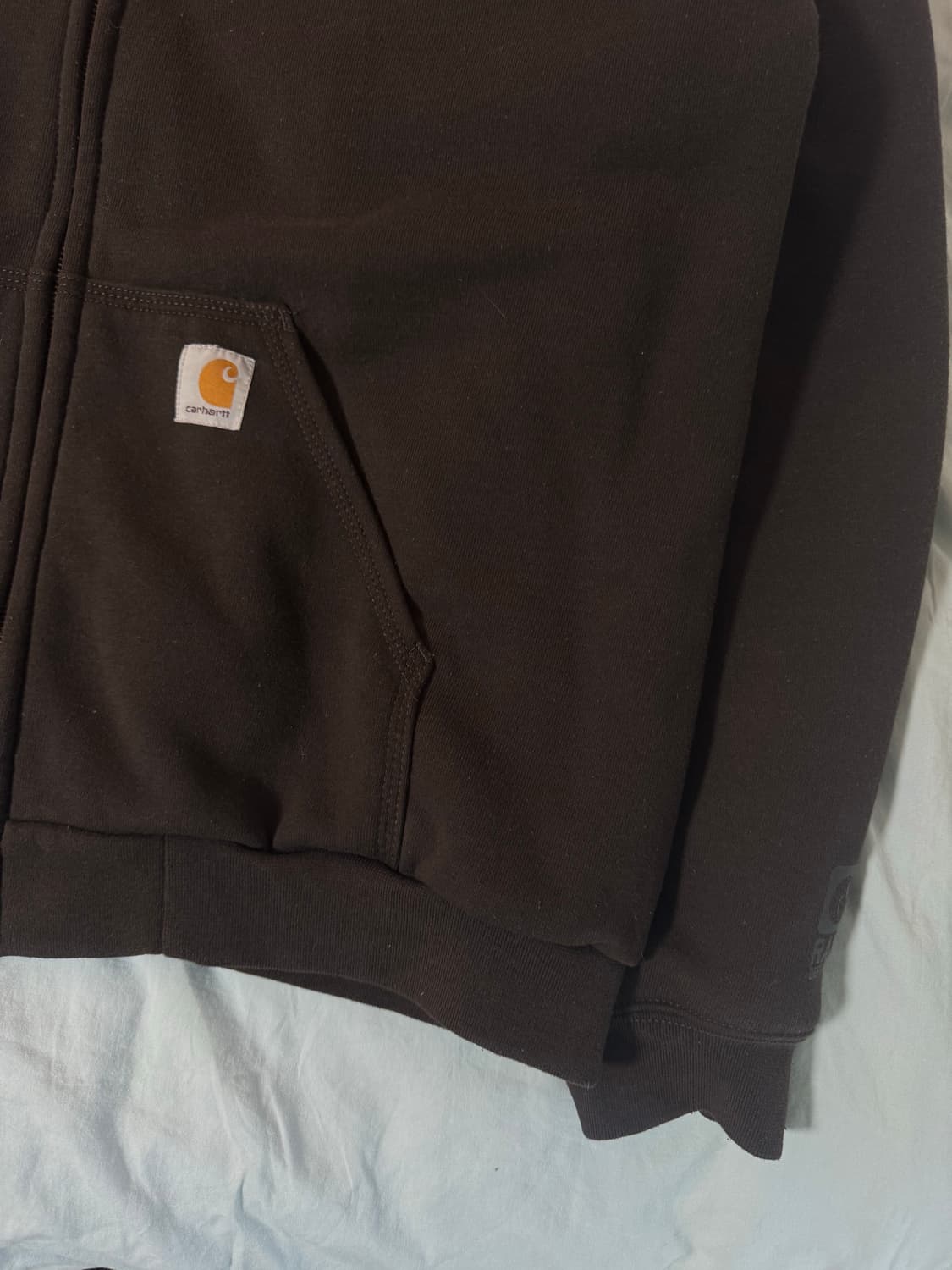 칼하트 써멀 다크브라운 후드집업 상품이미지2