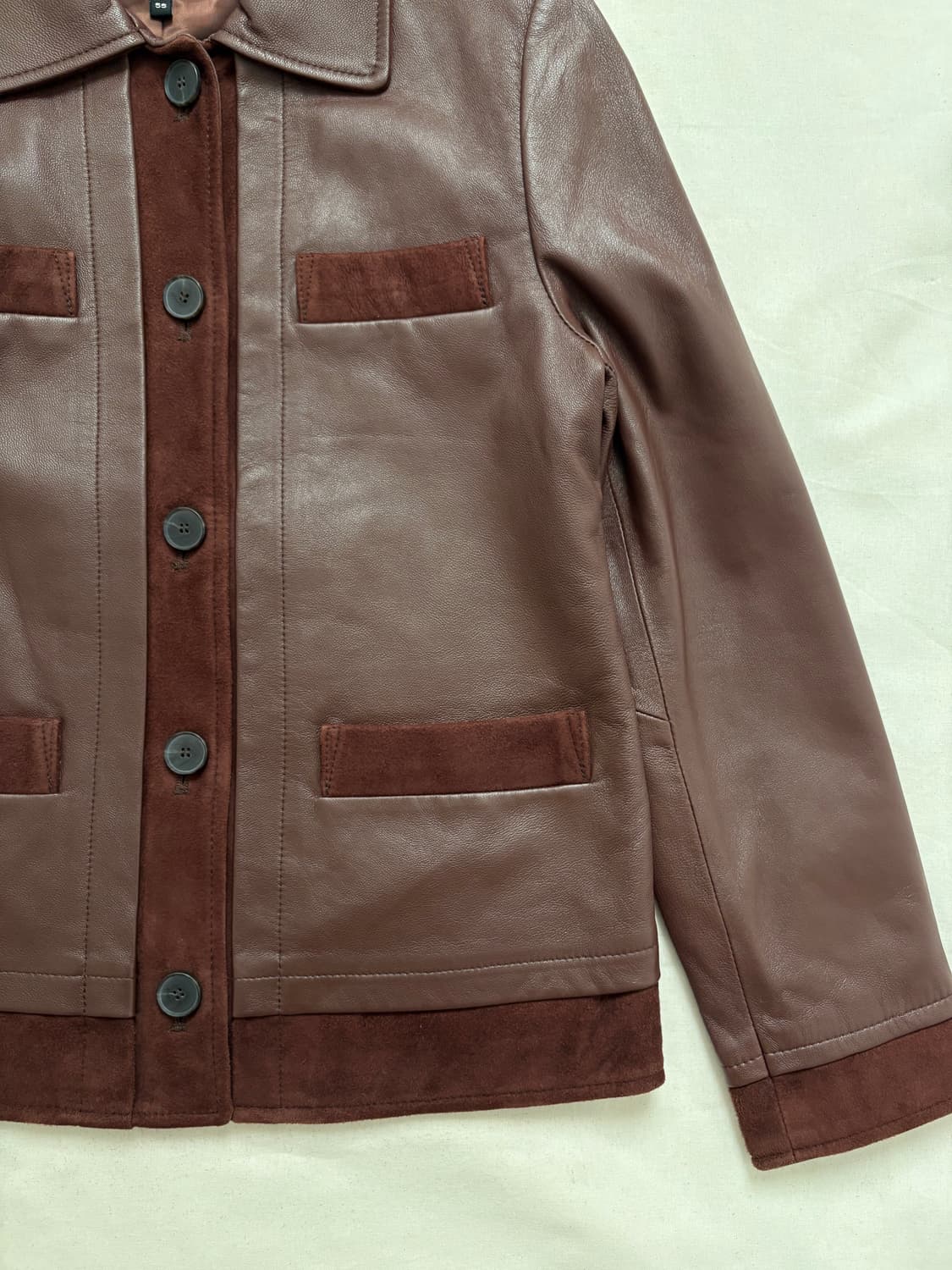 brown sheepskin leather jacket 상품이미지3