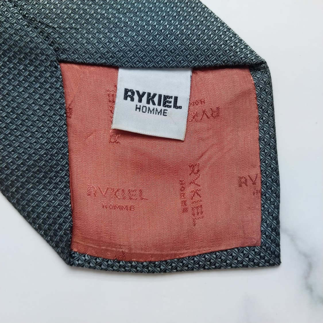 소니아 리키엘 옴므 실크 그레이 패턴 넥타이 9.2cm A+등급 K751 상품이미지7