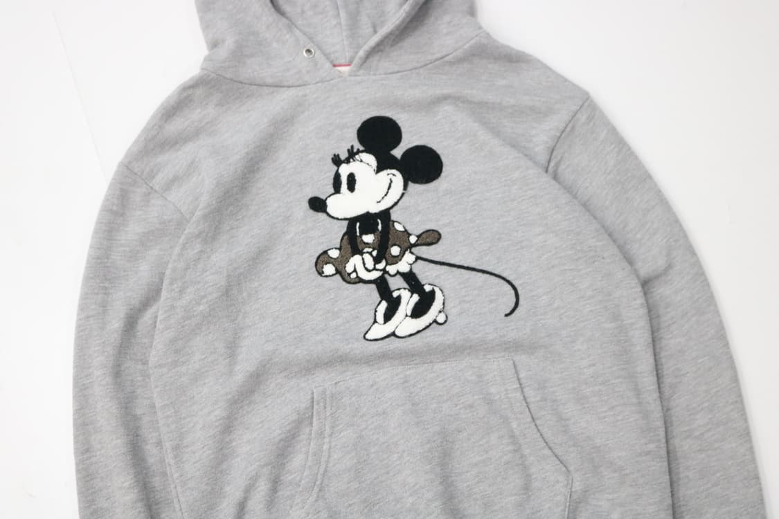 Disney 디즈니 빈티지 미니마우스 사뿐 자수 그레이 후드티 (M) 상품이미지3