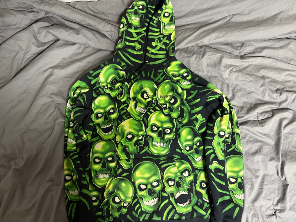 슈프림 스컬파일 후드 xl 상품이미지1