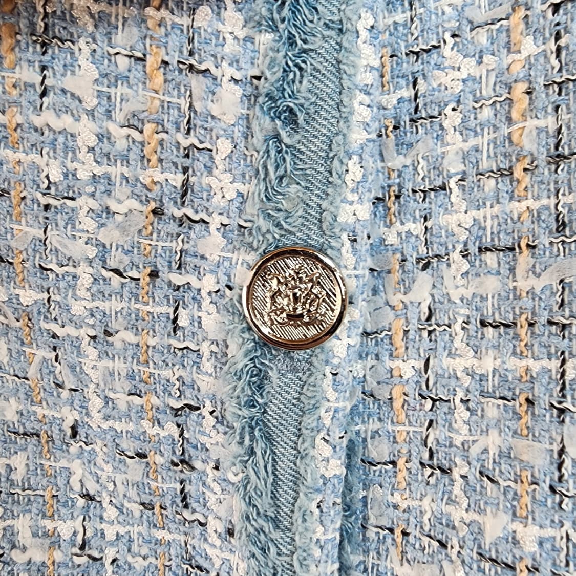 게스 트위드 반팔 자켓 블루 상품이미지3