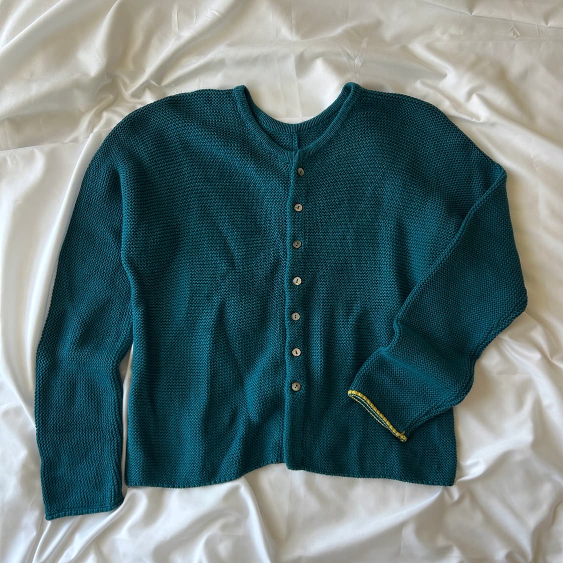 빈티지 청록 니트 가디건 상품이미지6