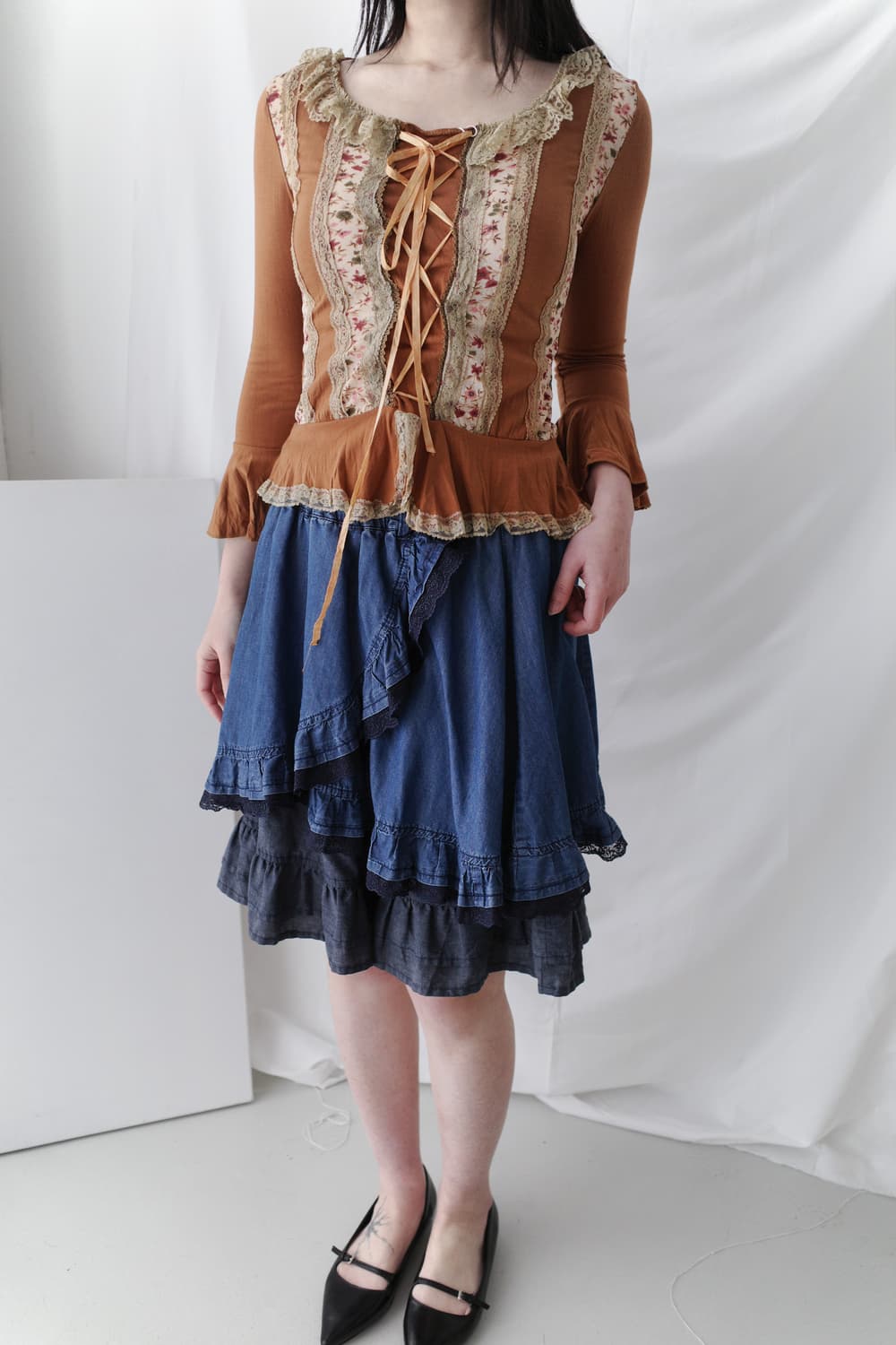 flower layered ruffle T  상품이미지8