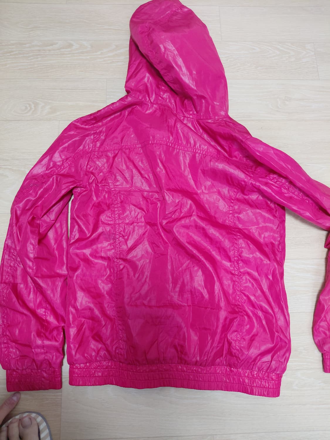 Y2K 볼드 핫핑크 자홍색 바람막이 상품이미지5