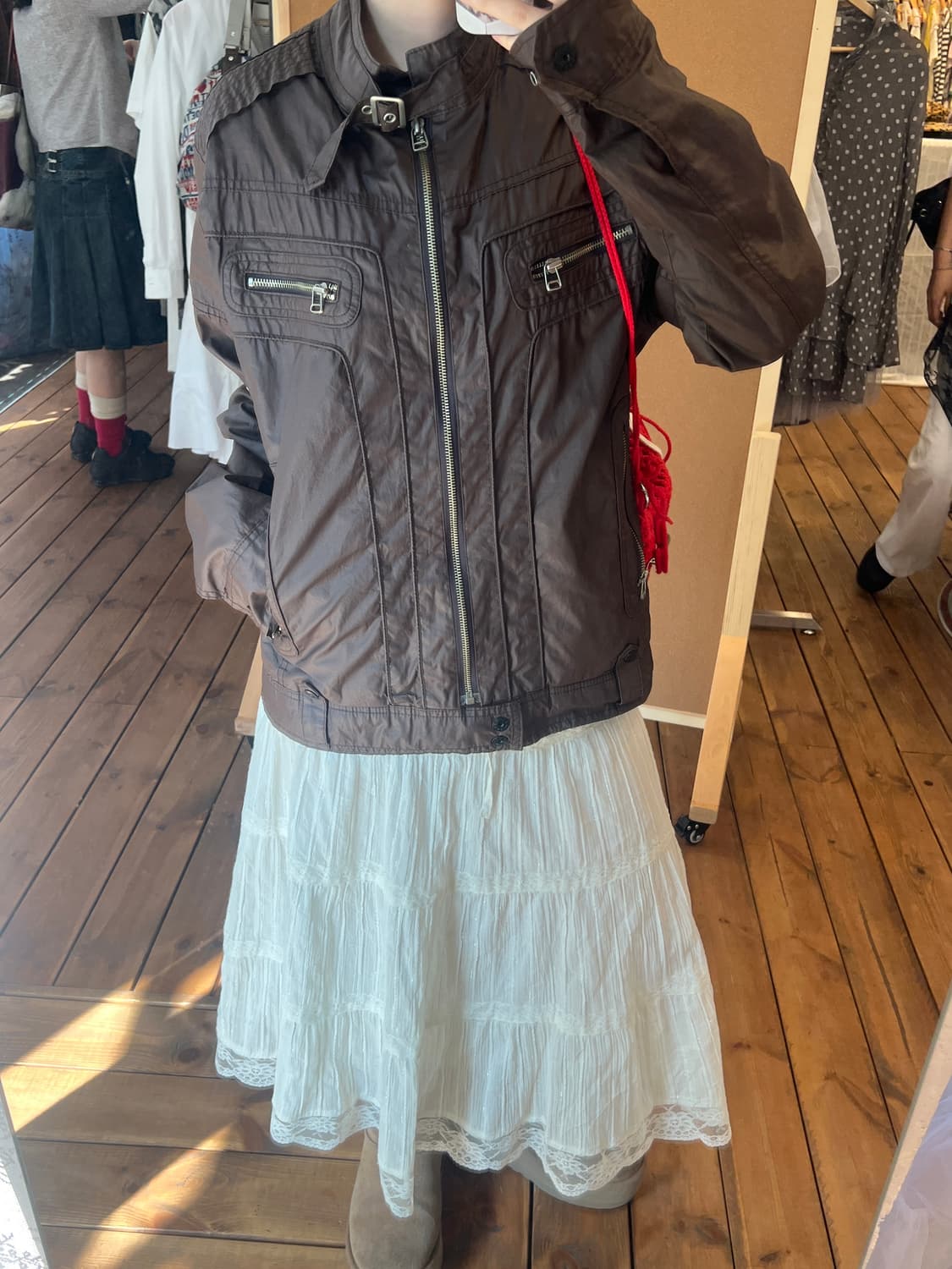브라운 나일론 자켓  상품이미지4
