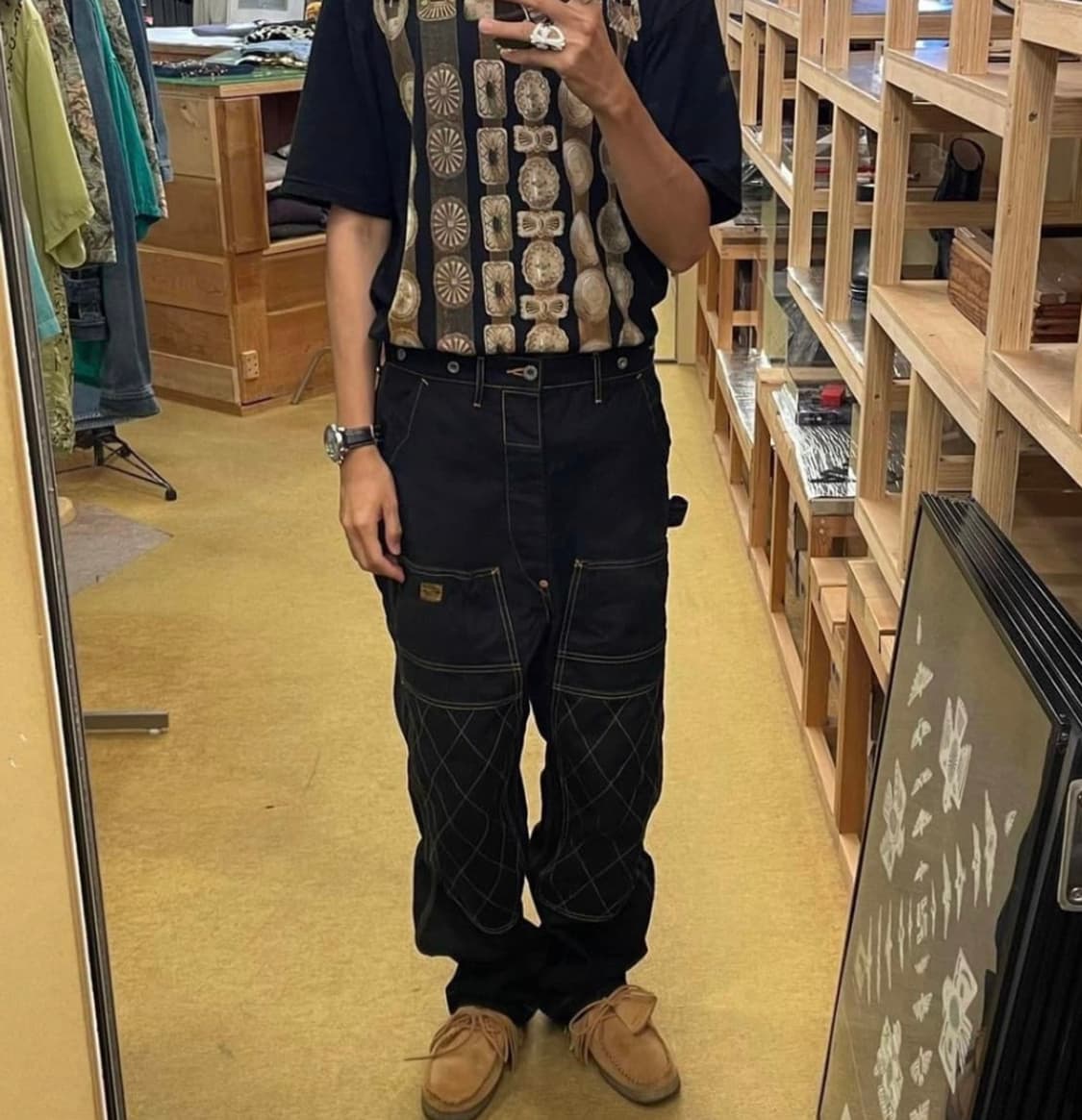 캐피탈 럼버팬츠 블랙 3사이즈 상품이미지1