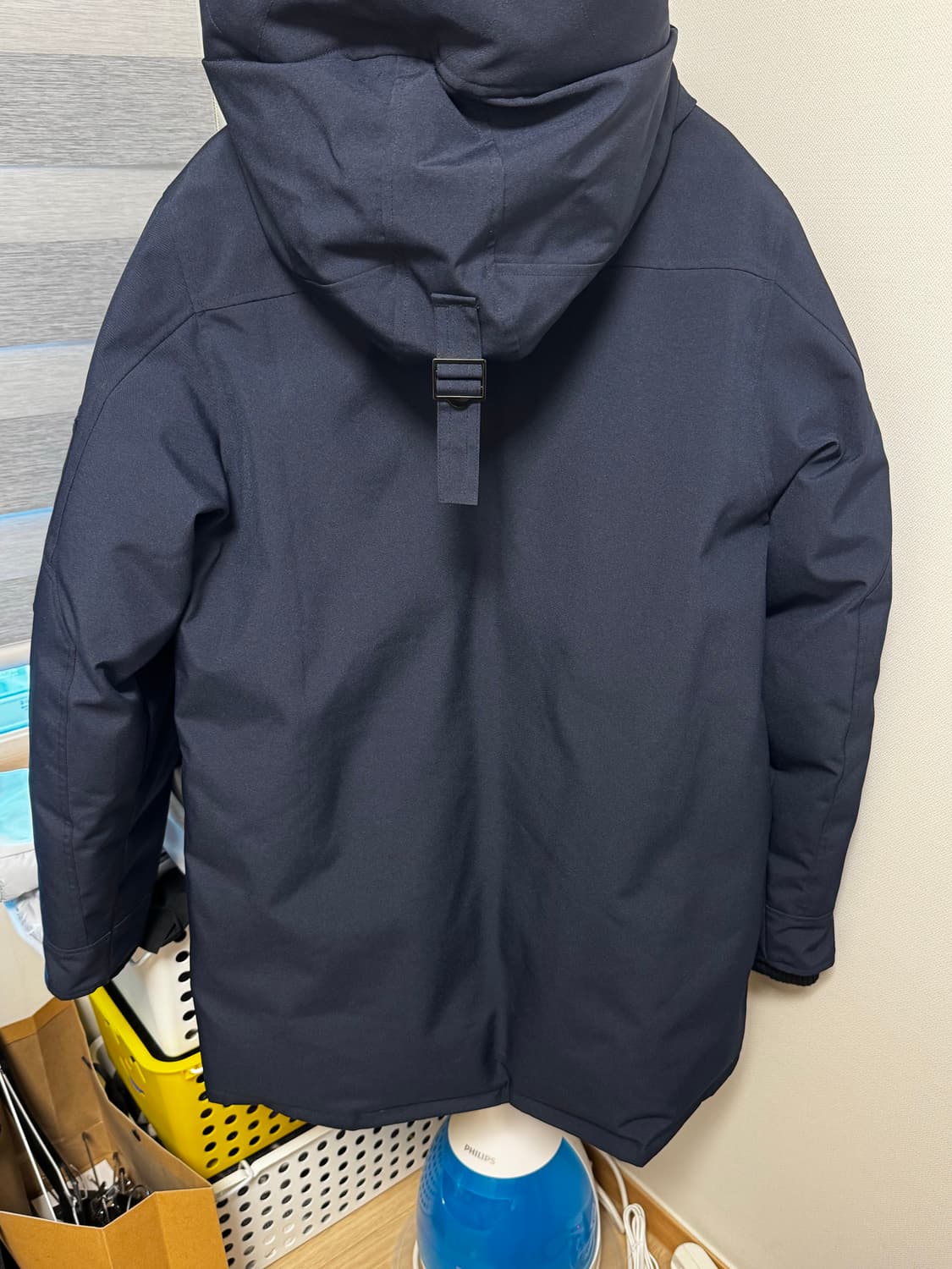 (구매가130만원)겐조 로고 패치 롱 다운 패딩 후드 자켓 NVY 상품이미지9