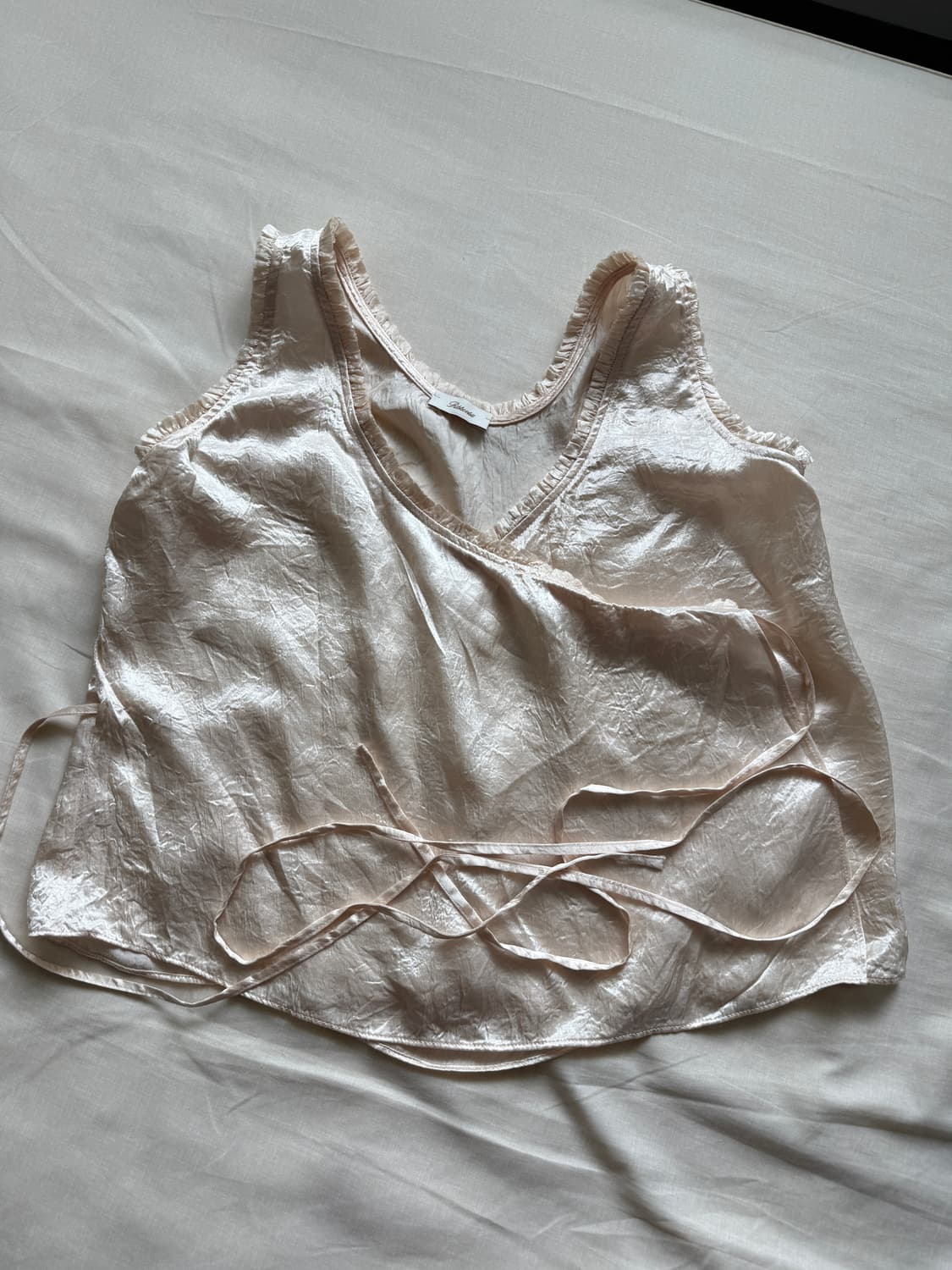 리본빛 티피 블라우스 피치 상품이미지2