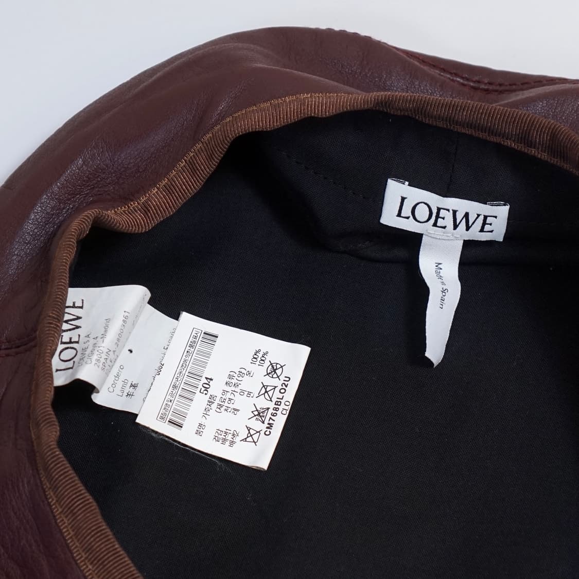 로에베 램스킨 베레모 모자 상품이미지5