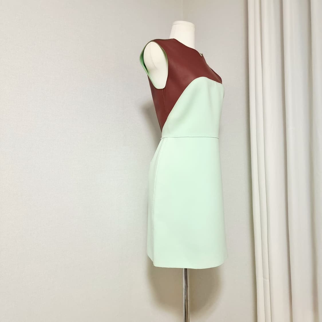 3.1 필립림 원피스 양가죽100% 트리밍 배색 (55) 상태최상 상품이미지2