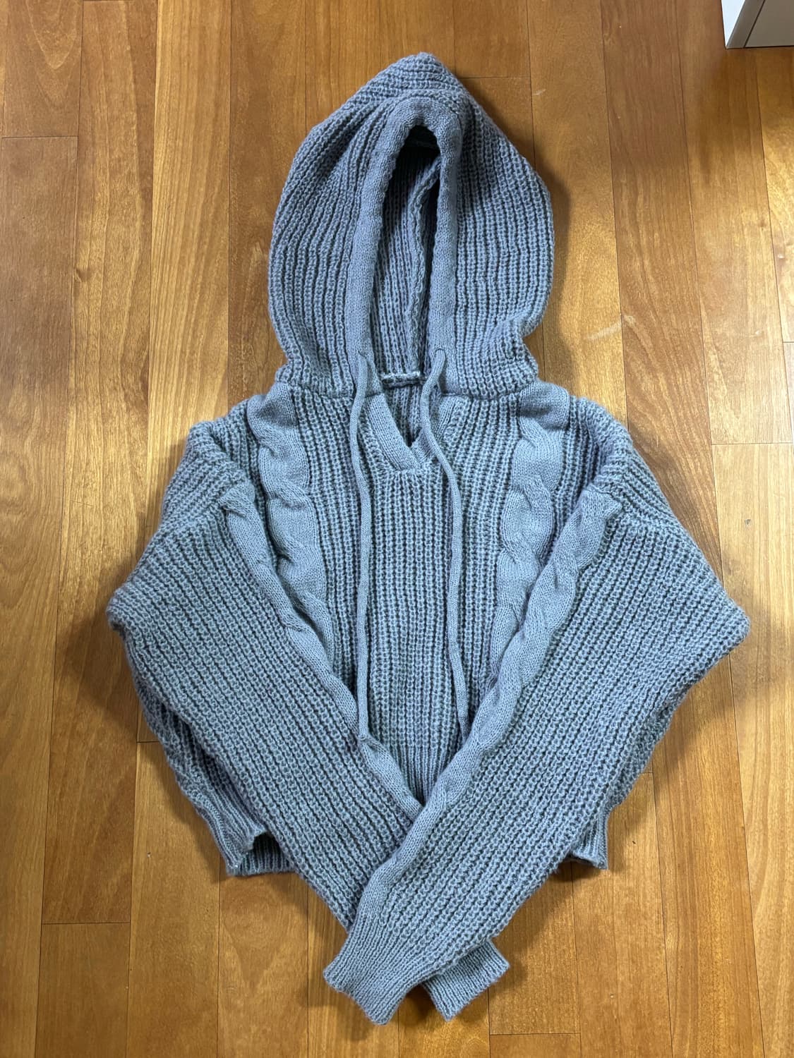 ☁️ [포근포근] 구름조각 꽈배기 후드 니트 ☁️ 상품이미지1