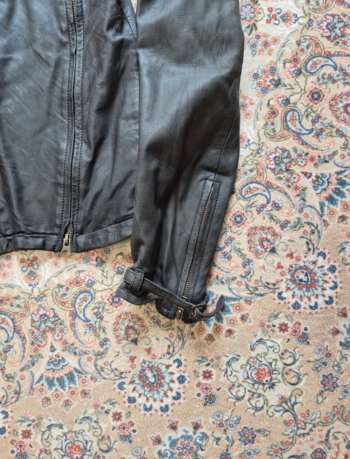 Domenico+savio 양 가죽 라이더 재킷 상품이미지3