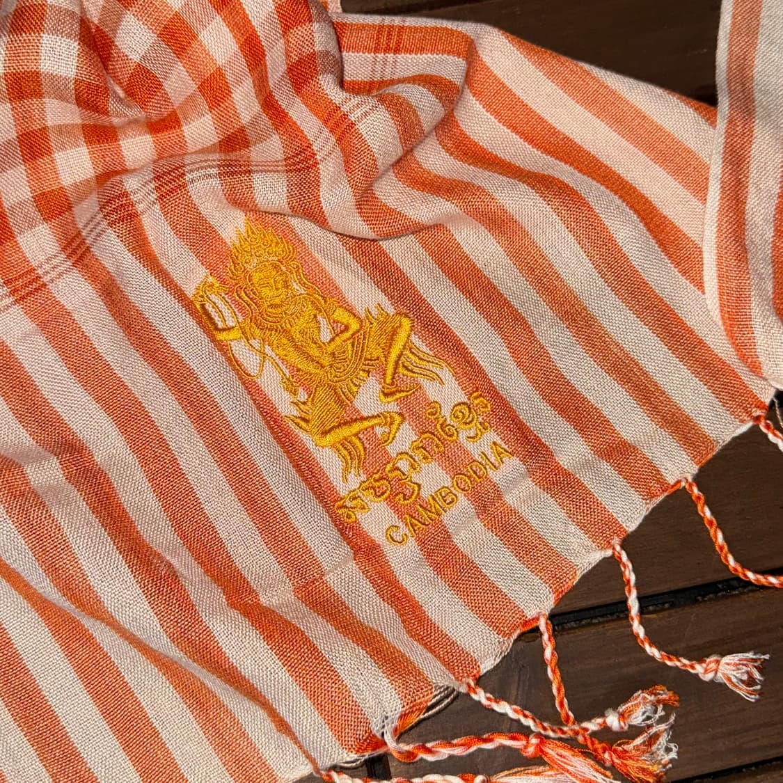 캄보디아 전통 체크 스카프 끄라마   상품이미지3