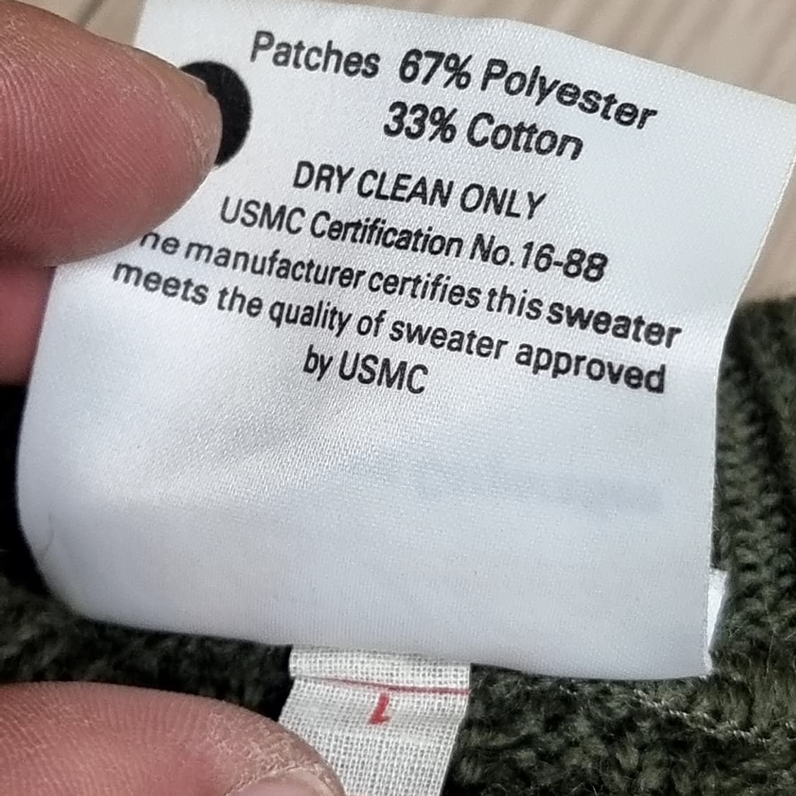 미군 밀리터리 코만도 니트 스웨터 그린(42) 상품이미지3