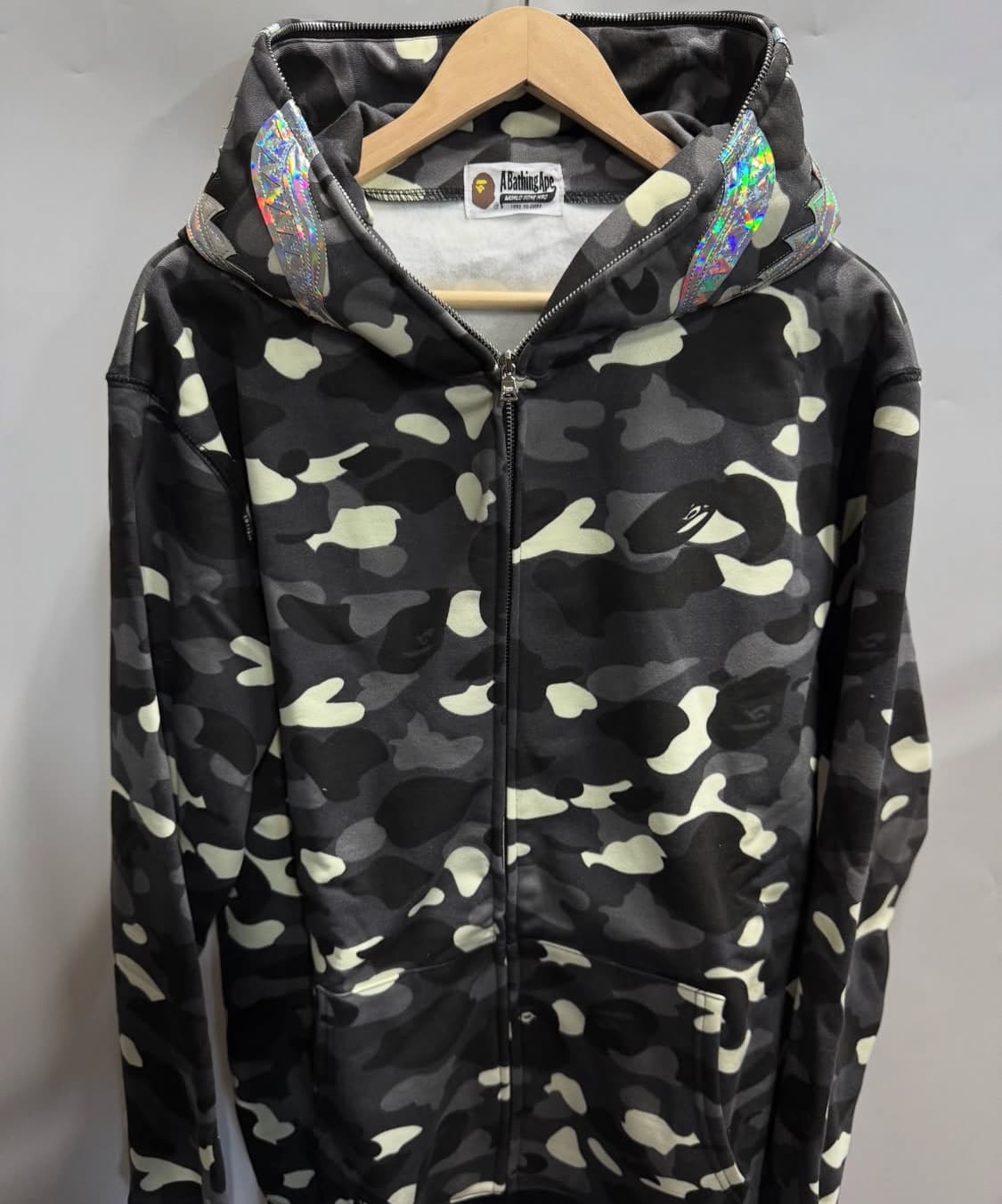 베이프 블링블링 샤크 후드집업 상품이미지3