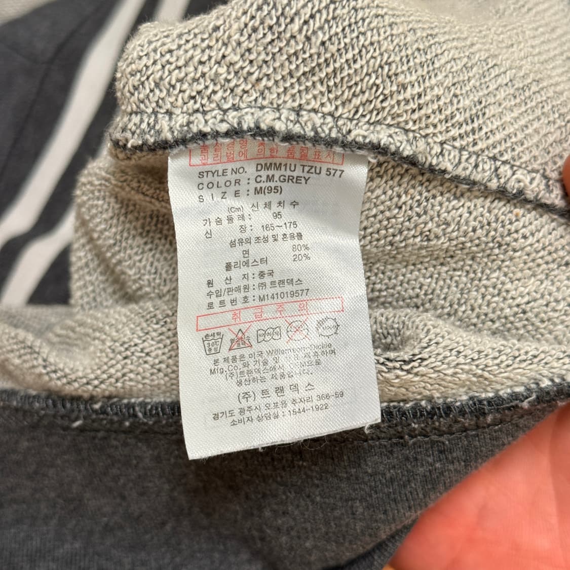 디키즈 그레이 숏로고 후드집업 M 상품이미지7