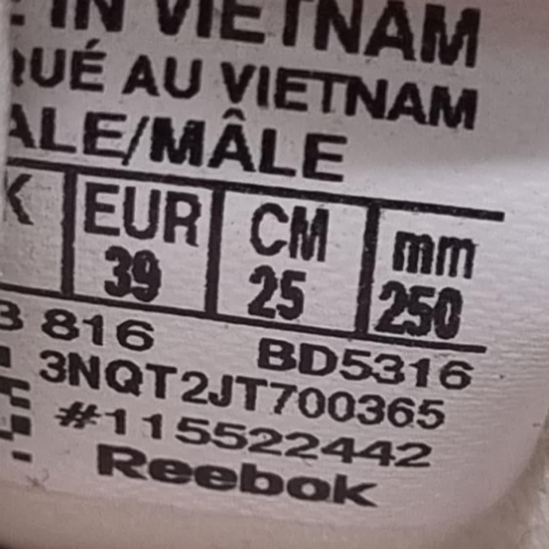 리복 인페르노  운동화 250 상품이미지6