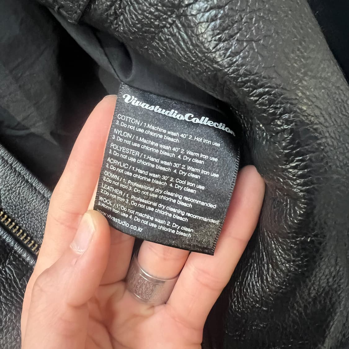 비바스튜디오 우먼스 MA-1 소가죽 레더 블루종 자켓 L 상품이미지4