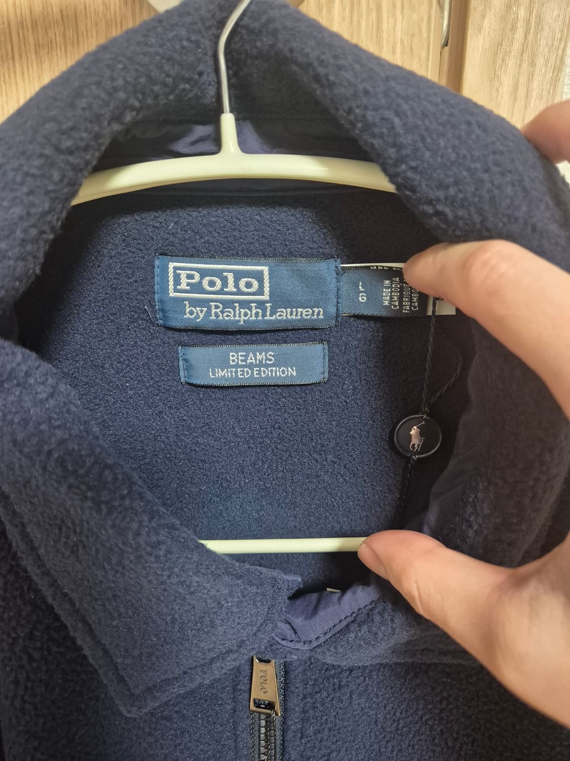(새상품L)폴로 랄프 로렌 x 빔즈 플리스 재킷 다크 네이비 상품이미지3