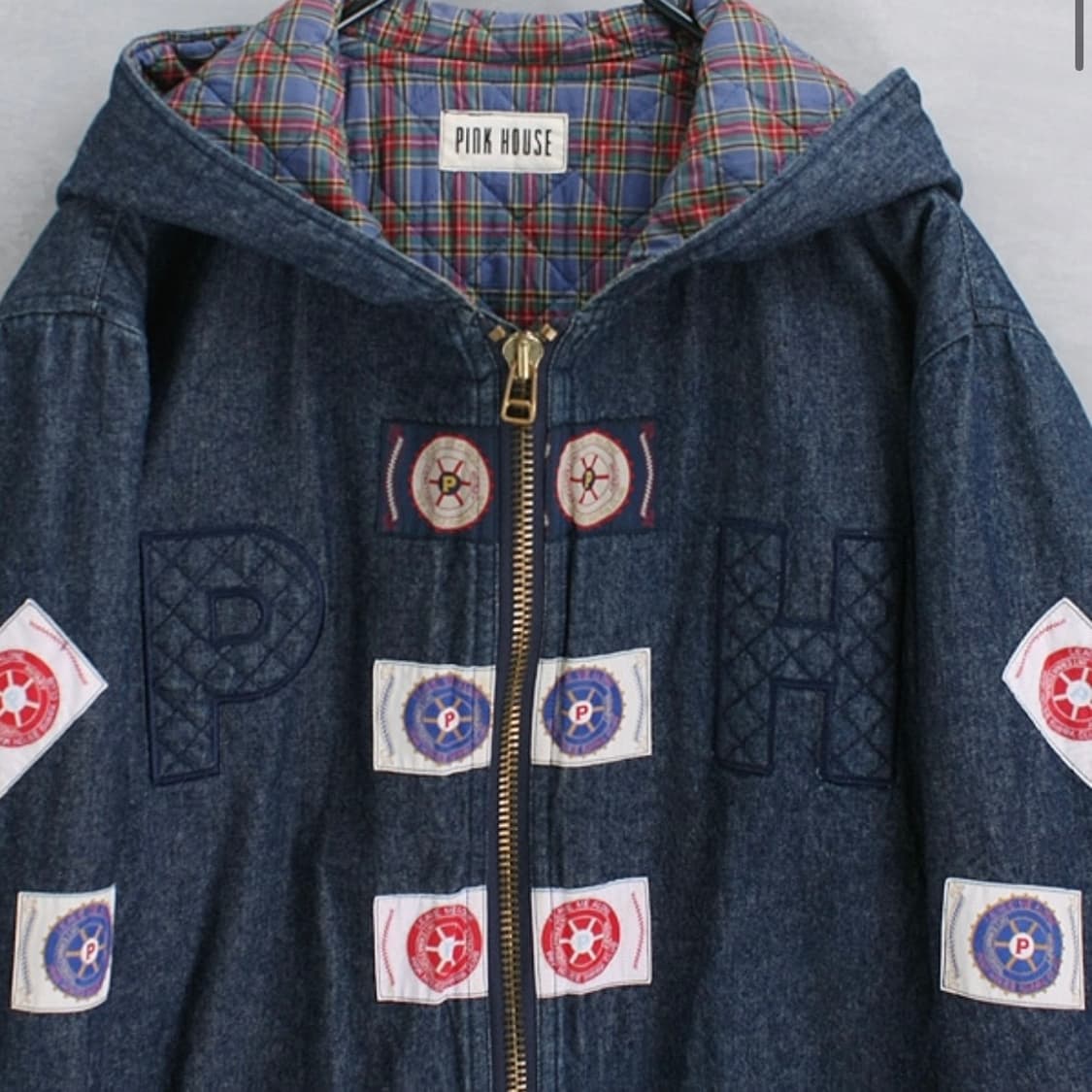 핑크하우스 패치 모리걸 하구미 패디드 퀄팅 자켓 상품이미지2