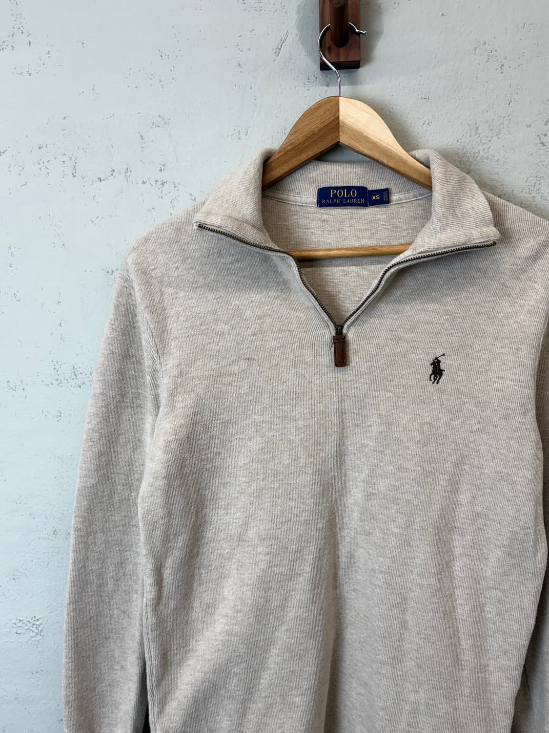 폴로랄프로렌 코튼 반집업 니트 아이보리 상품이미지5