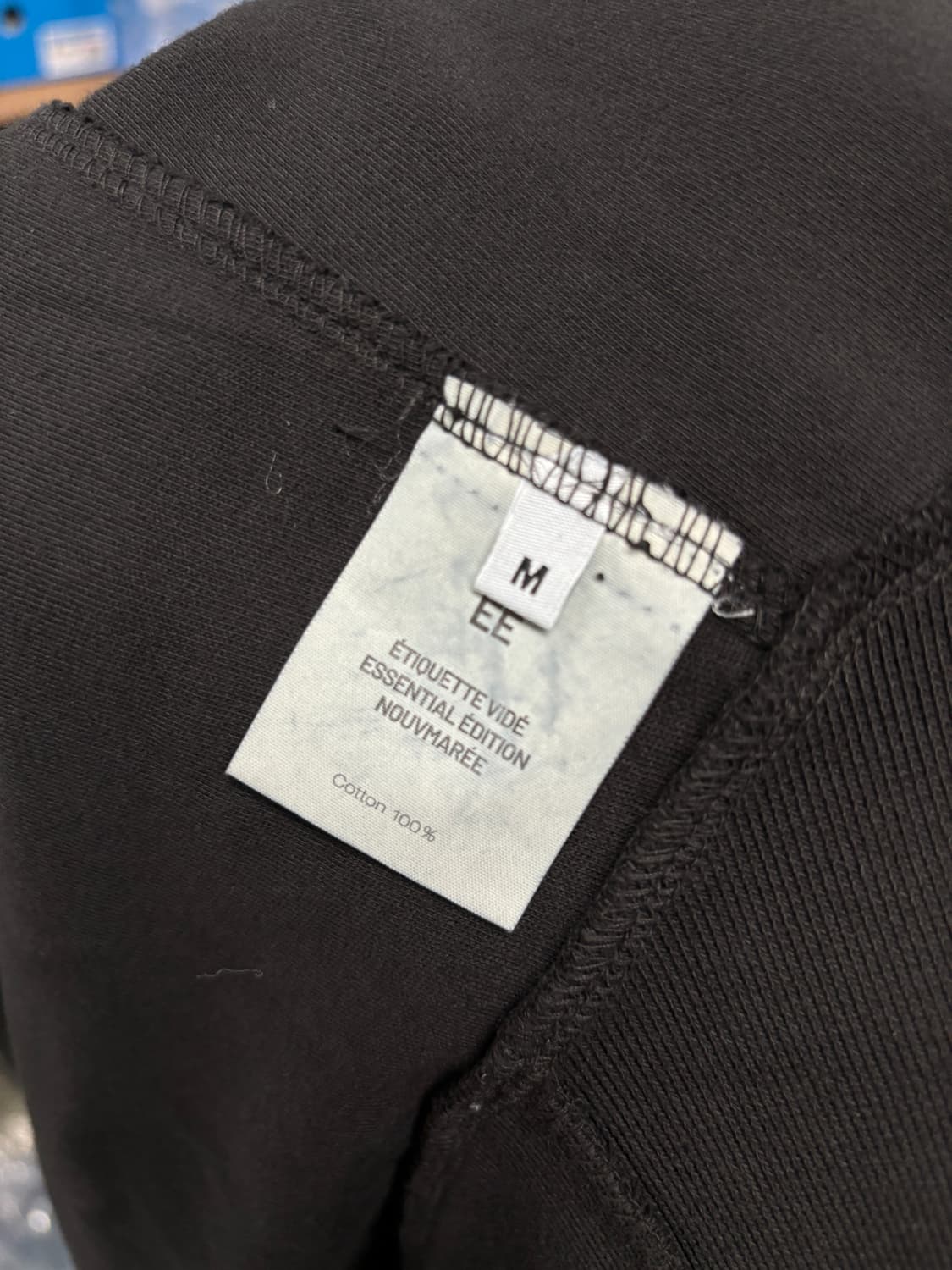 M 누마레ee 우먼스 가먼트 다이드 커브드 후드집업 블랙 새제품 판매 상품이미지3