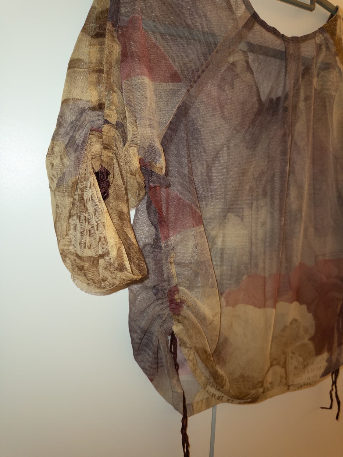 에스닉 보헤미안 셔링 시스루 레이어드 상의 상품이미지2