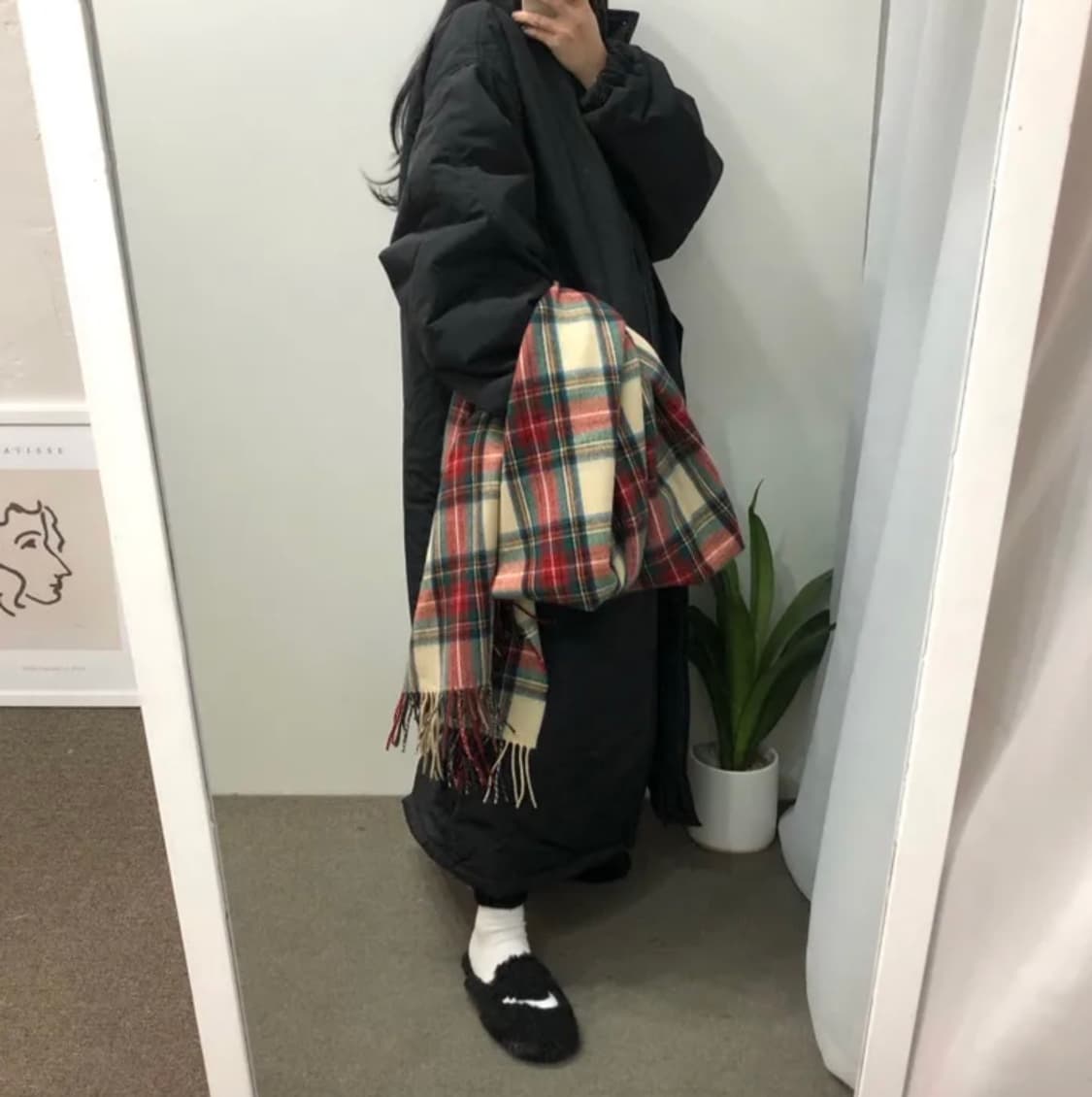 1617 하이넥 오버핏 롱패딩 , free 상품이미지1