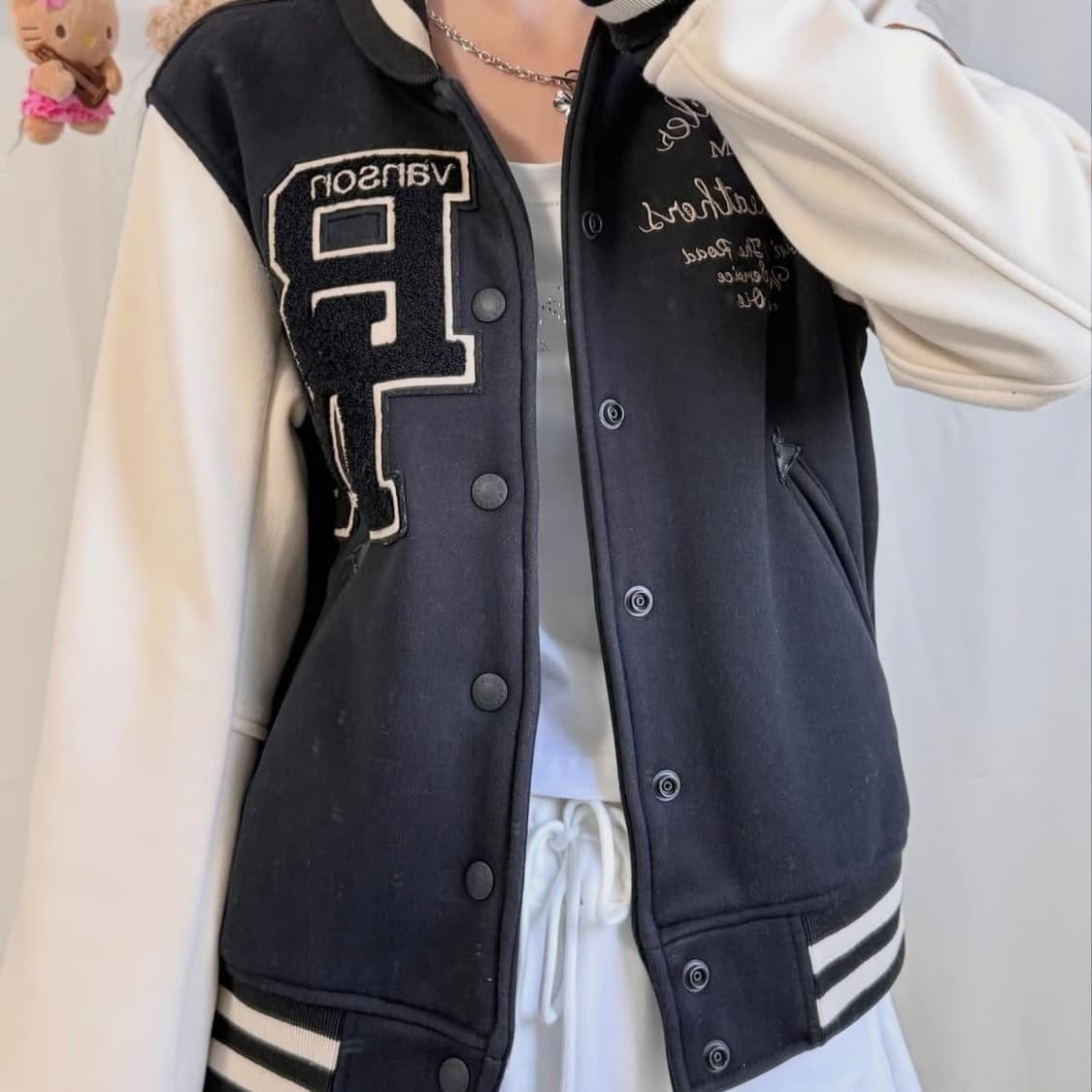 밴슨 모터사이클 바시티 자켓 상품이미지5