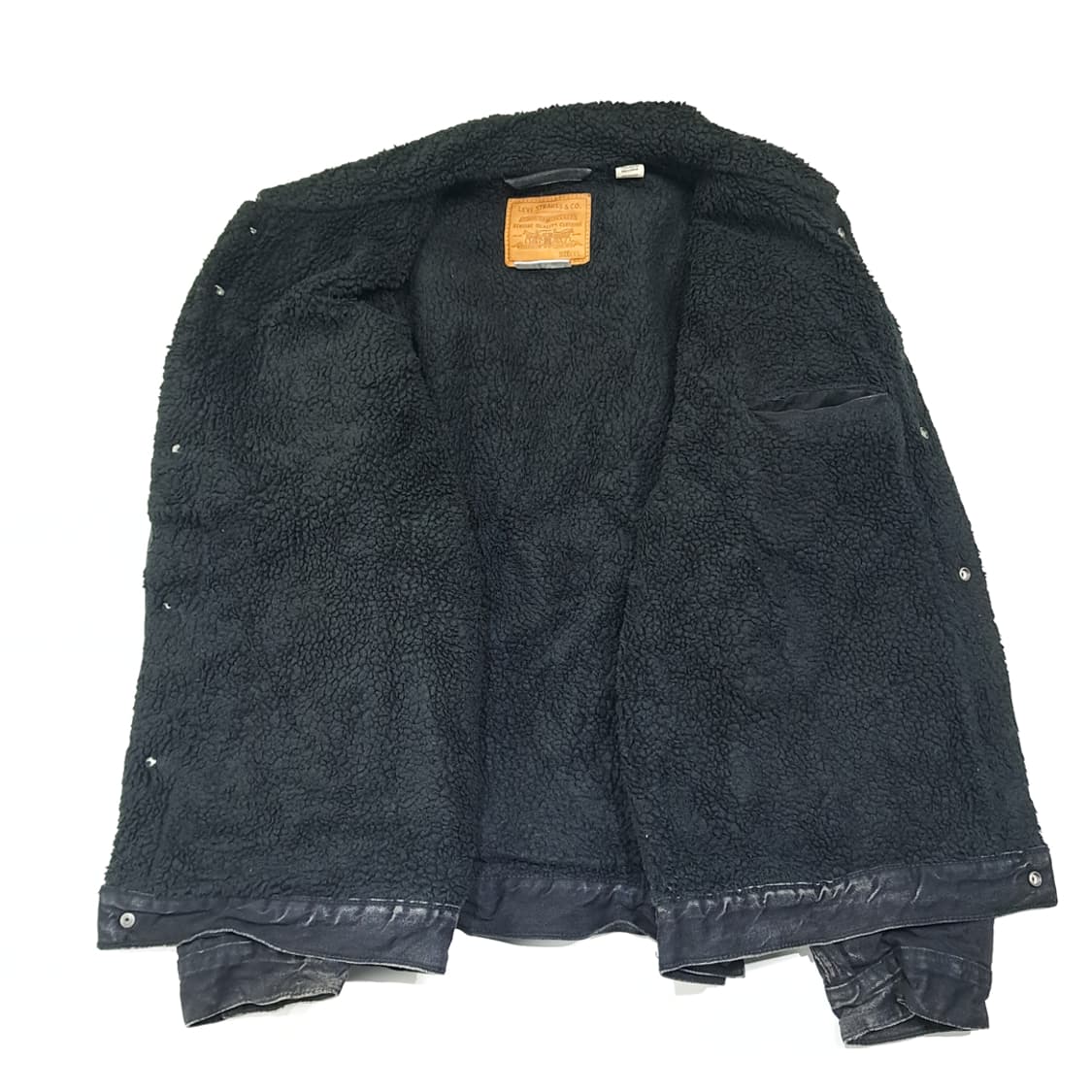 CL141 리바이스 프리미엄 빅E 셰르파 블랙 트러커 자켓 상품이미지3