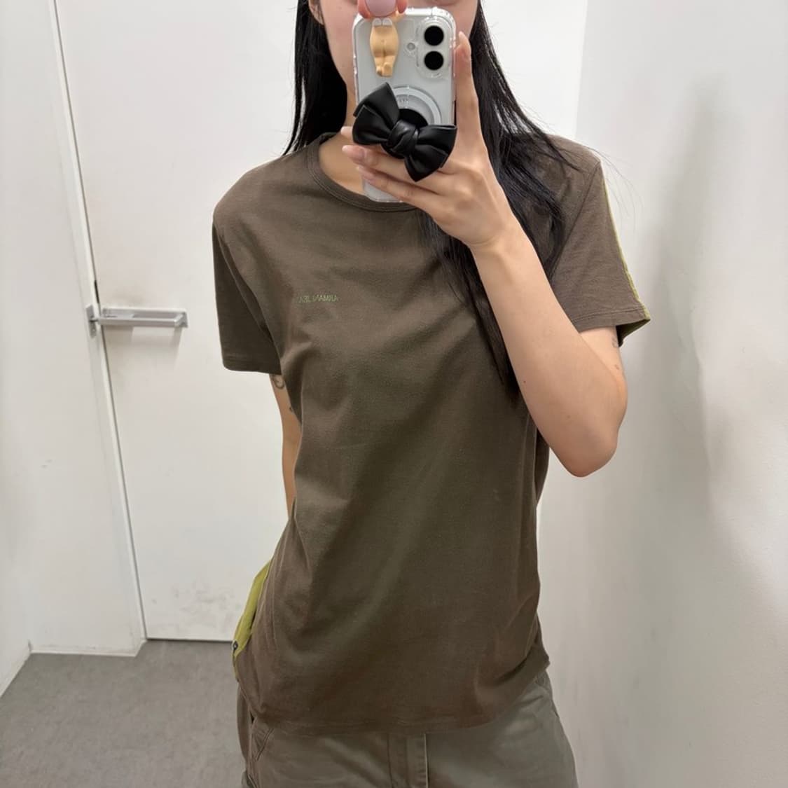 아르마니 진스 배색 그래픽 티셔츠 상품이미지4