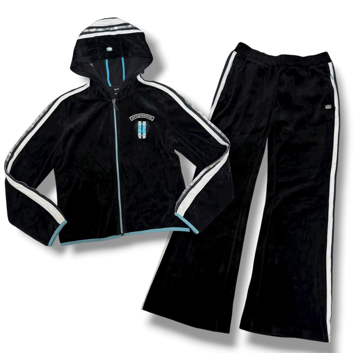 EXR 이엑스알 벨로아 후드집업 부츠컷팬츠 트레이닝 셋업 상품이미지1