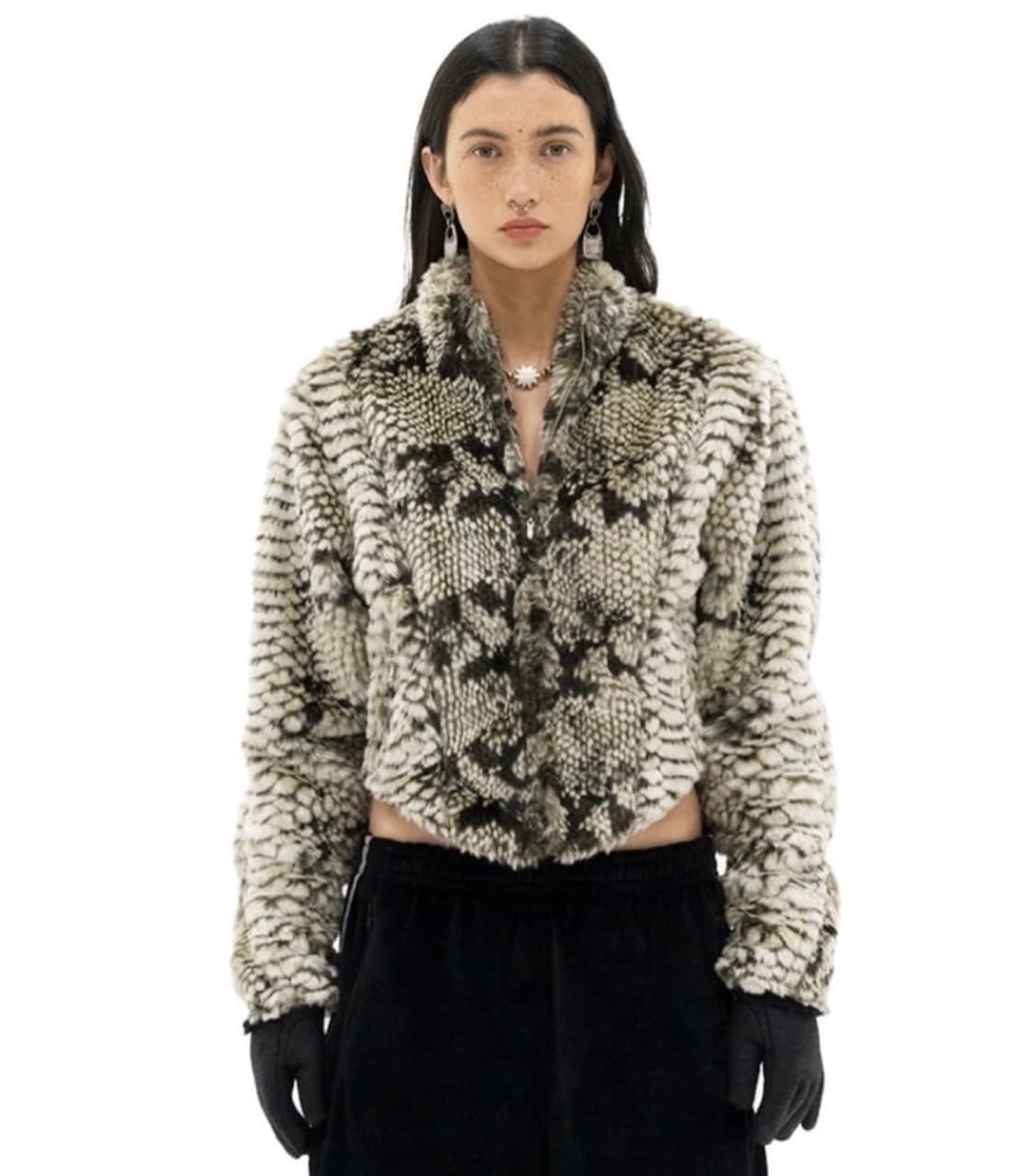 604service croc faux fur jacket 상품이미지1