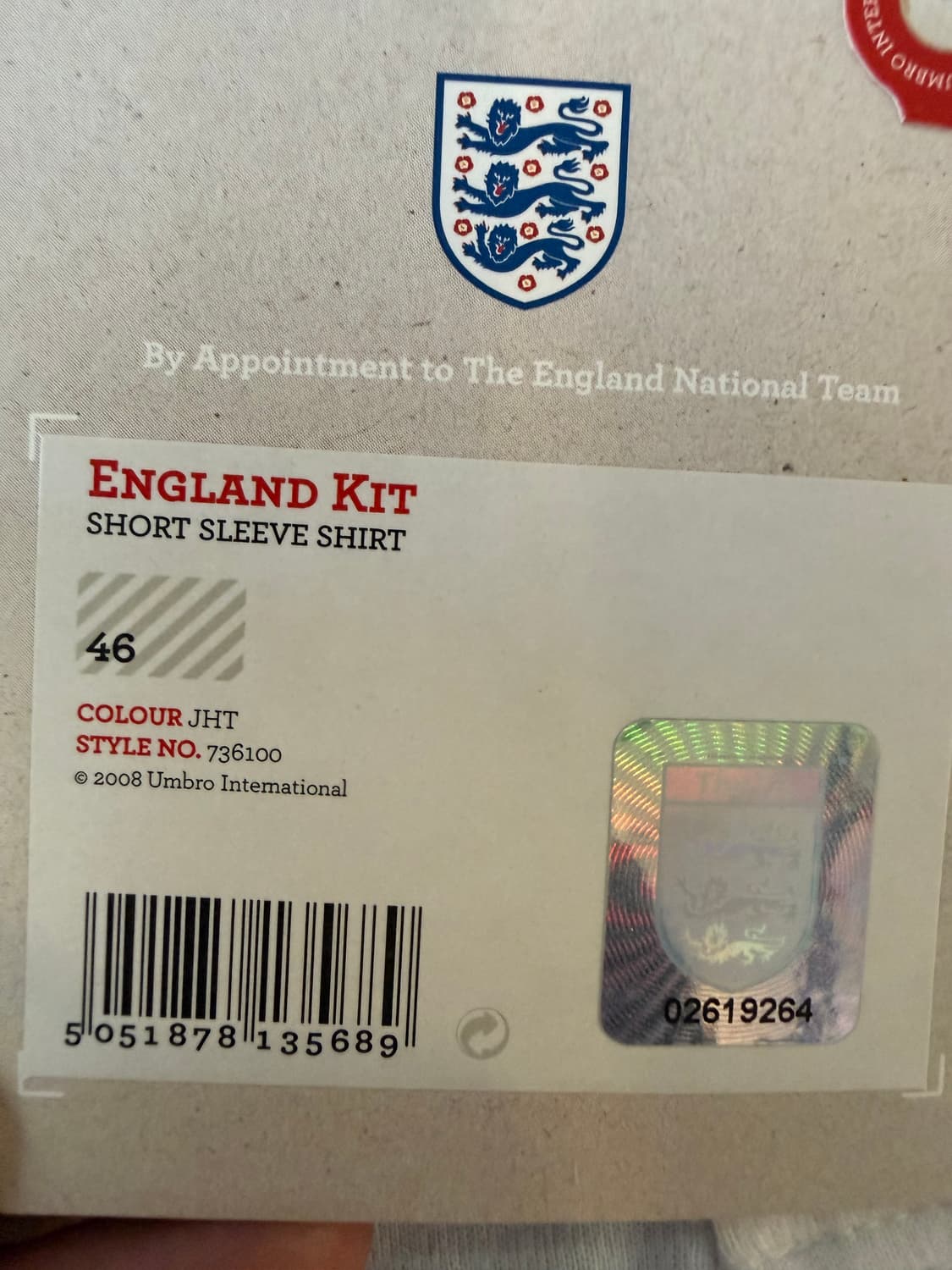 [XL/110]2010 잉글랜드 국대 홈 베컴 유니폼 상품이미지3