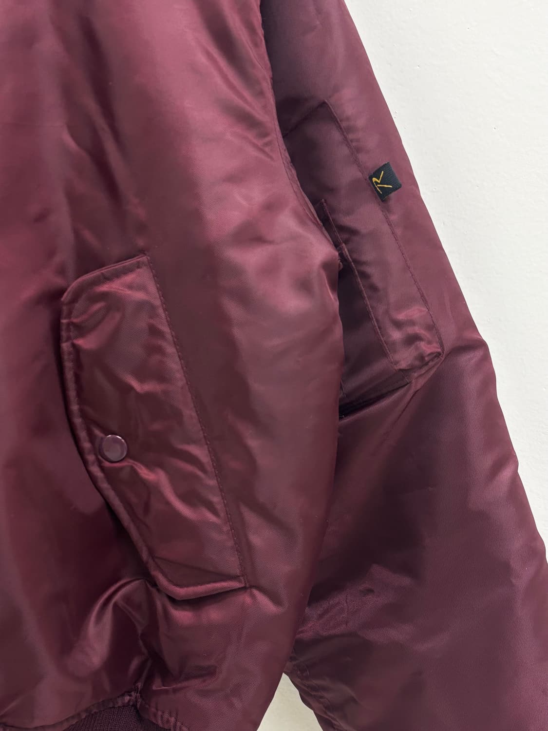 빈티지 버건디 MA-1 블루종 봄버 자켓 상품이미지8