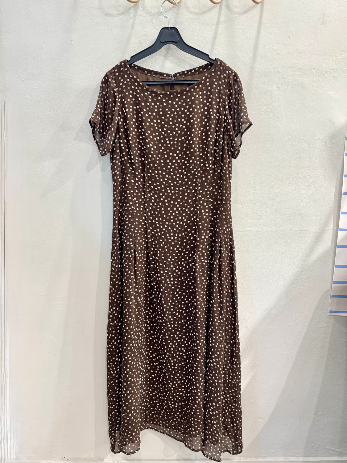 japan vintage 도트 캡소매 OP 상품이미지1