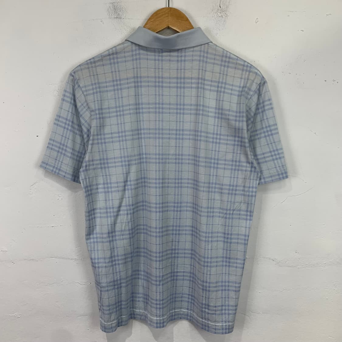 버버리 하늘색 체크 반팔셔츠  상품이미지2