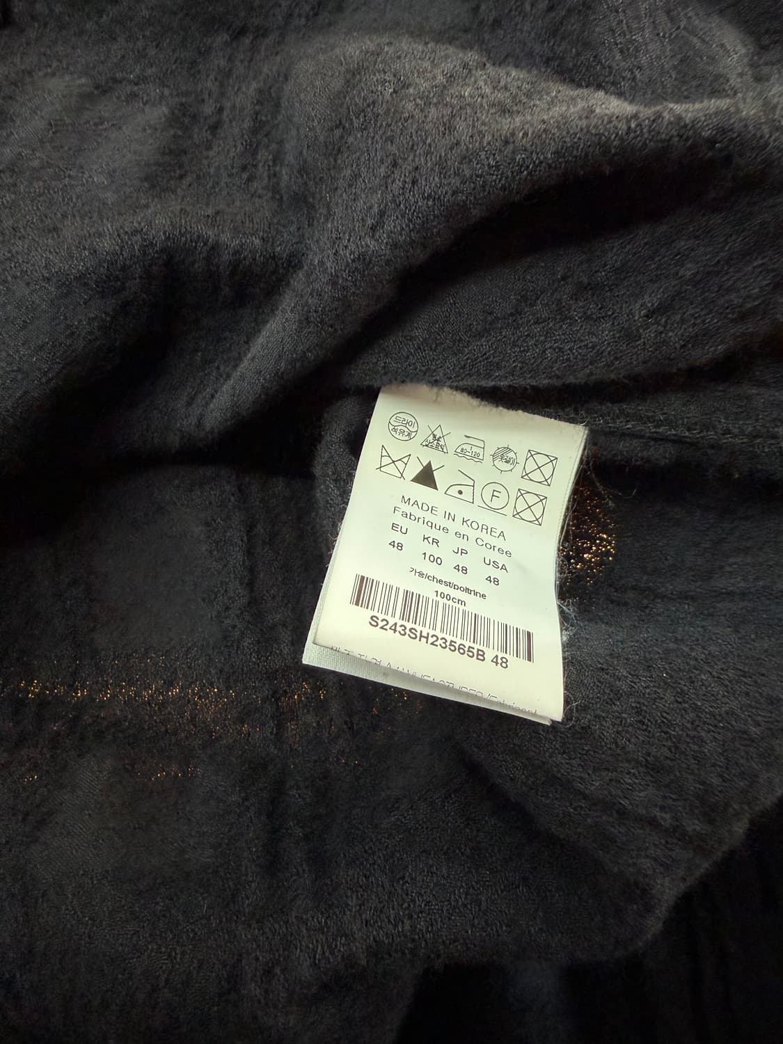 100~105/ 솔리드옴므 24–25FW 크링클 포켓 셔츠 상품이미지10