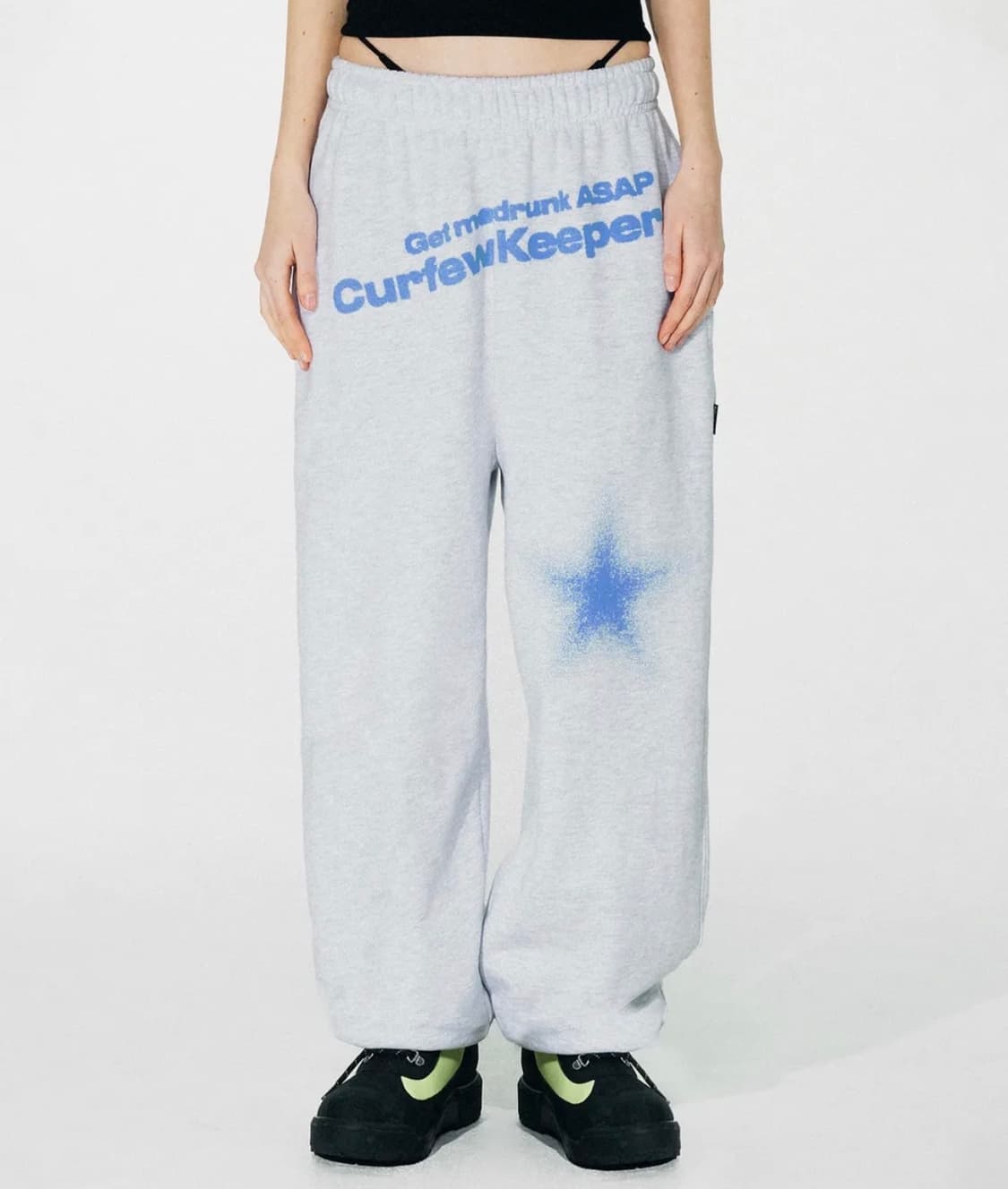 스컬프터 Keep Swear Jogger Pants White Melan 상품이미지1