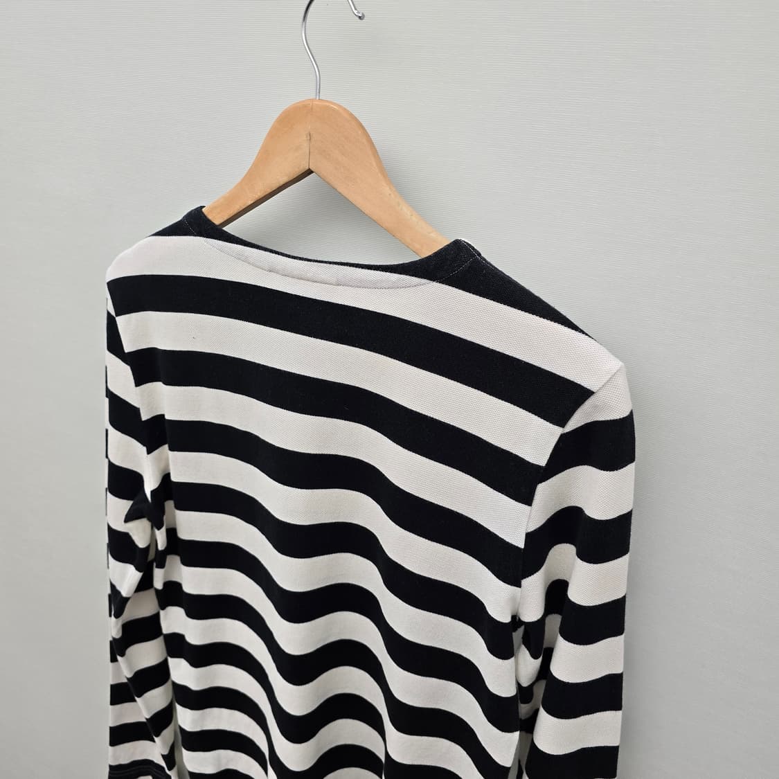 라코스테 스트라이프 긴팔 티셔츠 블랙/화이트 상품이미지7