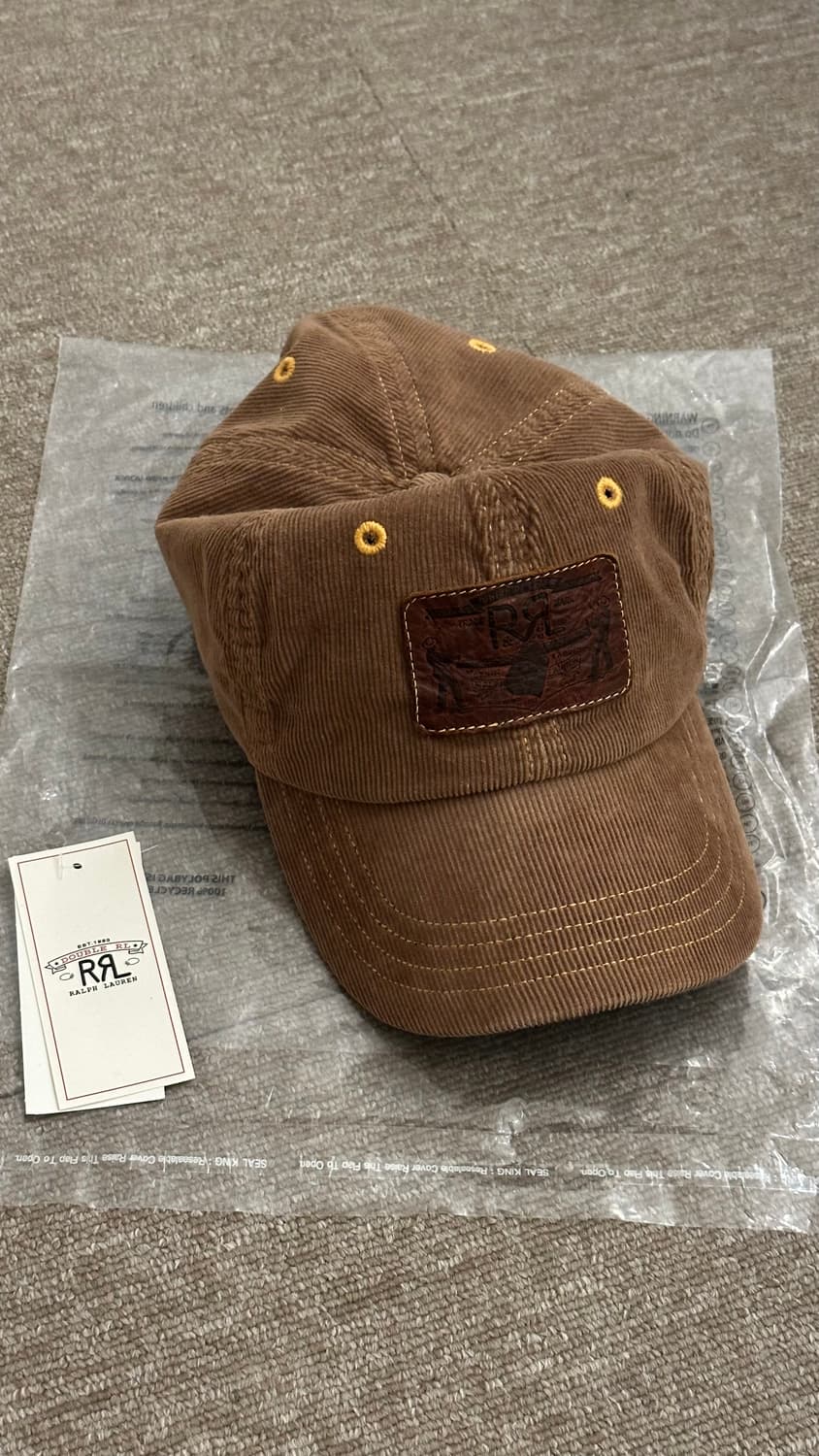 rrl 레더패치 코듀로이 볼캡  상품이미지1